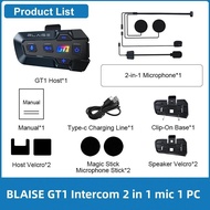 Blaise GT1 Helmet Intercom1000M Headset Music Sharing For 2 Riders with Talk Distance For Talke&Lis