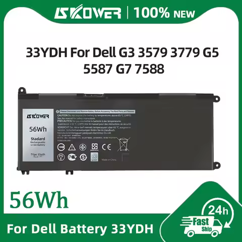 SKOWER 56Wh 33YDH Battery For Dell G3 3579 3779 G5 5587 G7 7588 Inspiron 15 7577 17 7778 7786 Latitu