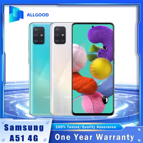 Original Samsung Galaxy A51 A515U1 A515F 4G Mobile Phone 6.5" 4GB RAM 128GB ROM Octa Core CellPhone 