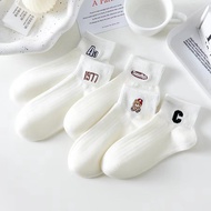 stokin anti slip stokin White Thin Boat Socks - Spring Summer Cute Mori Style