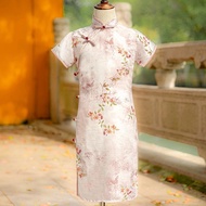 Girls Cheongsam 2024 Chinese Style Tang Suit Skirt Children Chinese Style Chinese Style Floral Impro