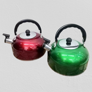 Teko Siul Stainless Warna-Warni dengan Tutup Kaca - Kapasitas Besar Tahan Lama