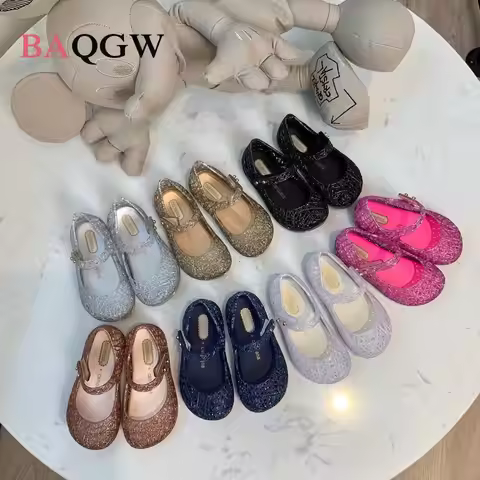 Colorful High Quality Mini Melissa Girls Jelly Shoes Casual New Bird Net Kids Suumer Sandals Fashoin