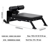 Floor GHD Glute Ham Developer Curl Lower Back Hip Extension Sit Up Strength Training Hamstring Roman