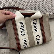 Chloe MINI WOODY TOTE BAG(棕色）