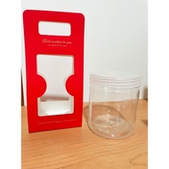 400ml 600ml Plastic Jar | Transparent Jar cylinder tube | Cookie hamper packaging | Eco clear Packag