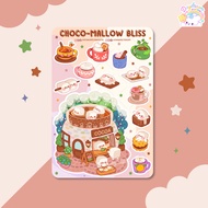 Choco-Mallow Bliss | Sticker Sheet | Aesthetic Hand Drawn Kawaii Journal Planner Sticker | Angellina