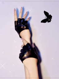 & In Pillow-Half Function lolita Dancing Gothic Cyberpunk jk Half Finger Half Palm Fingerless Butler