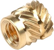 in-saiL M5x5.8mm, OD7.1mm 50pcs/Pack Embed Parts Brass Threaded Insert for Plastic Heat Staking C360