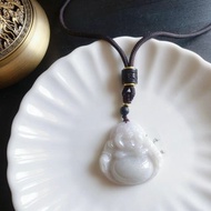 天然緬甸玉 翡翠 細糯種翡翠佛公 彌勒佛 項鍊 禮物佛像