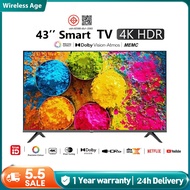 ทีวี 50 นิ้ว สมาร์ททีวี Smarttv 4K WiFi HDR+ Android 12.0 ทีวี 43 นิ้ว ทีวี 50 นิ้ว Smart TV โทรทัศน