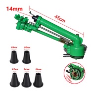 สปริงเกอร์กังหันแรงดันสูง สามารถเชื่อมต่อกับขายึดสามเหลี่ยม 1.5 ม. สปริงเกลอร์ปรับได้ 360 องศาขนาดให