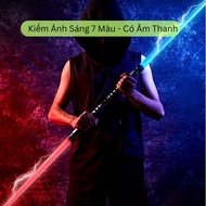 Set Of 2 75cm Long Color Saber Light Saber Toy Swords, With Sound, Paired Using AAA Batteries