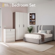 MESRA -3 Door Wardrobe Bedroom set/ Almari Pakaian / almari murah / divan queen / wardrobe /chest dr