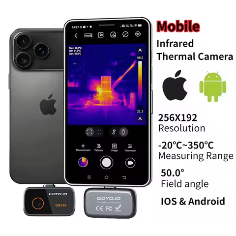 Thermal Camera for IOS & Android, 256x192 IR Resolution, Thermal Imager Camera, with Lightning/Type-