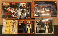萬代 超合金魂GX-01鐵甲萬能俠1號、GX-02鐵甲萬能俠2號、GX-04巨靈神、GX-08MA愛美神及GX-01X大格納庫（五件物品）
