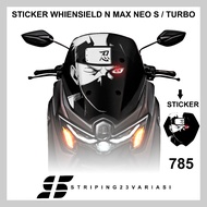 Windshield sticker - visor n max neo s - turbo latest cool motif 785 - 792