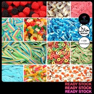 【HALAL】READY STOCK Bebeto Sour Belt & Gummy Candy Haribo Bear Fried Eggs Blue Shark Raspberry [REPAC