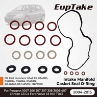 Intake Manifold Gasket Seal O-Ring 0348R5 0348R4 For Peugeot 1007 206 207 307 308 3008 407 Citroen C