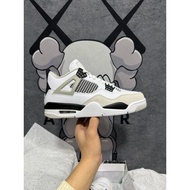 Foreign Trade Order Air Jordan AJ4 Retro military black Small White Cement Gray White black Full Top