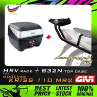 SET KOMBO KOTAK/BOX GIVI B32N TOP CASE + GIVI MODENAS KRISS MR2 HRV HEAVY DUTY RACK