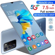 2023 New Galaxy Note30 Ultra 7.5-inch full-screen mobile phone Original big sales 5G smart phone Che