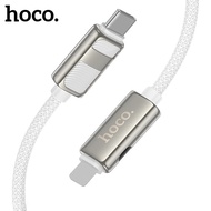 Hoco U137 charging cable Type-C to LN pin, 27w fast charging, charging head with LED light, 1.2m lon