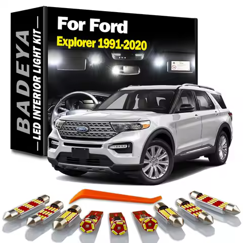 BADEYA Canbus LED Interior Reading Dome Map Light Kit For Ford Explorer 1991-2013 2014 2015 2016 201