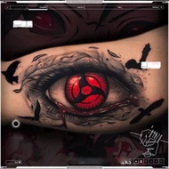 Stiker tatto temporer mata Sharingan Naruto sasuke Tato palsu grosir cod Temporary Tatto tahan air W