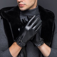 Mya Driving Full Finger Gloves Leather Touchscreen Gloves Fleece Lining Warm Gloves Winter Warm Glov