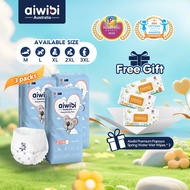 (3 Pack) Aiwibi Comfy Dry Premium diaper pants, Breathable Diaper pants, Ultra-thin, Soft diapers M/