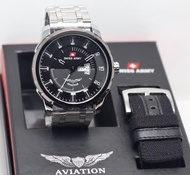 jam tangan SWISS ARMY AVIATION SET PRIA MAN STYLE TERJAMIN
