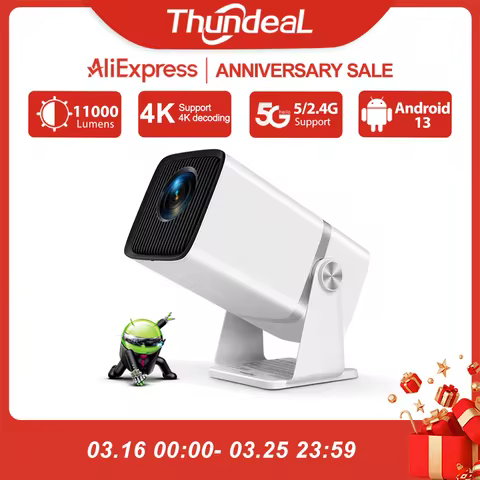 ThundeaL HD Mini Projector TD90 PK TD80W 1080P WiFi Android TD80 Projector Home Theater Cinema 3D Ph