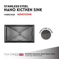 VULCANO 70cm x 46cm Nano Honeycomb Kitchen Sink - VNHC7046