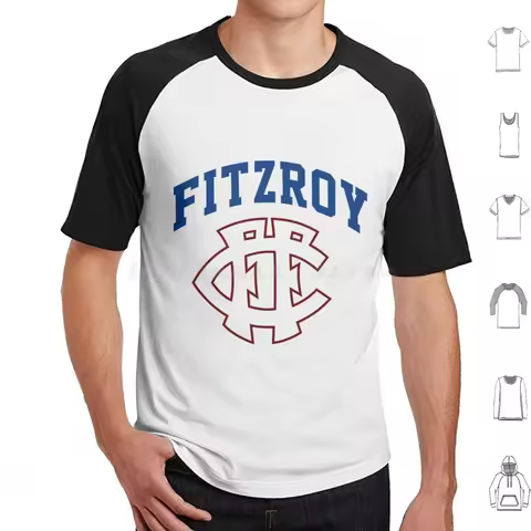Aussie Rules Fitzroy T Shirt Cotton Men Women DIY Print Aussie Rules Afl Footy Melbourne Vfl Fitzroy