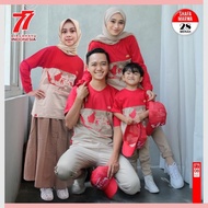 Kaos Couple Keluarga Edisi 17 Agustusan Baju Atasan Sarimbit Family