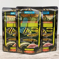 Akari premium yellow louhan pro 100 Grams louhan.chana predator Feed
