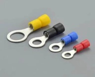 Fashion Fashion ❤ Round Pre-Insulated Terminal Cold-Pressed Terminal Wire Ear Terminal RV3.5-8 500pc