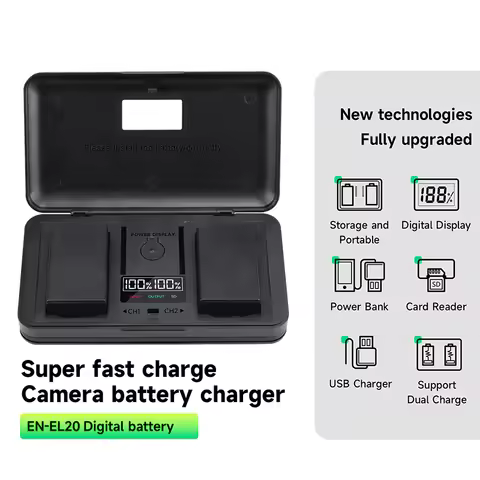 EN-EL20a EN-EL20 Battery+Storage box charger for Nikon EN EL20 EL20a Coolpix P1000, 1 j1, 1 J2, 1 J3