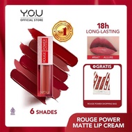 YOU Rouge Power Matte LipCream (Lipstik | Waterproof | Tahan Lama)#Ori