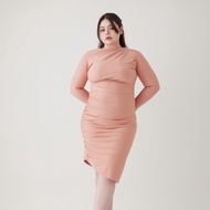 PETCHPLOY - Amanda dress เดรสแขนยาว จับจีบย่นด้านข้าง ช่วยพรางหุ่นช่วงหน้าท้อง