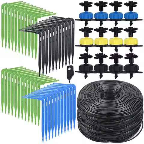 Greenhouse Bend Arrow Drip Irrigation Watering System Kit 2L 4L 8L/H Dropper 3/5mm Hose 4-Way 2-Way