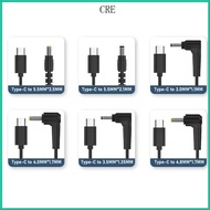 CRE Portable Type-C Male to DC3011 DC35135 DC4017 DC4817 DC5521 DC5525 Power Cable