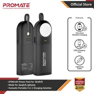 Promate iWatch Power Bank Charger Certified 6700mAh Powerbank Battery Pack for 44mm 45mm 49mm 41mm 4