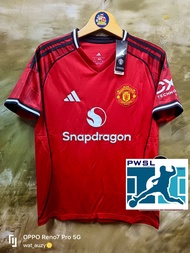 PWSL #เสื้อผีแดงแมนยู เจ้าบ้าน 2025/26 สีแดง งานเทียบ แฟนบอล AAA เสื้อเปล่า + ทำฟูลออฟชั่น EPL ชื่อเ