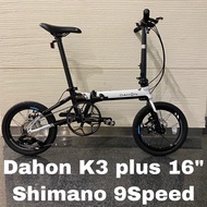 Free Delivery Dahon K3 Plus 16” Folding bike | 9 Speed Shimano | Mechanical Disc Brake