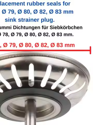 5pcs Rubber Seal Washer Gasket For Franke Basket Strainer Plug For 78 79 80 82 83mm Kitchen Bathroom