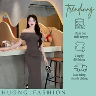 Huong fashion long body-hugging dress