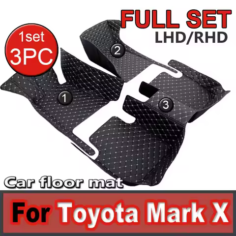 Custom Car Floor Mats For Toyota Mark X X130 2010-2019 Anti Dirty Luxury Leather Carpets Auto Interi