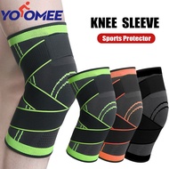 ✲◕ Yoomee 1 Pcs 3D Weaving Compression Knee Sleeve Knee Brace for Men Women Knee Support for Running Hiking Crossfit Basketball Pain Relief Meniscus Tear Arthritis Faster Recovery Adjustable Strap